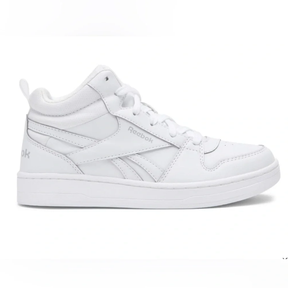 Reebok White High-Top Sneakers with Padded Ankle